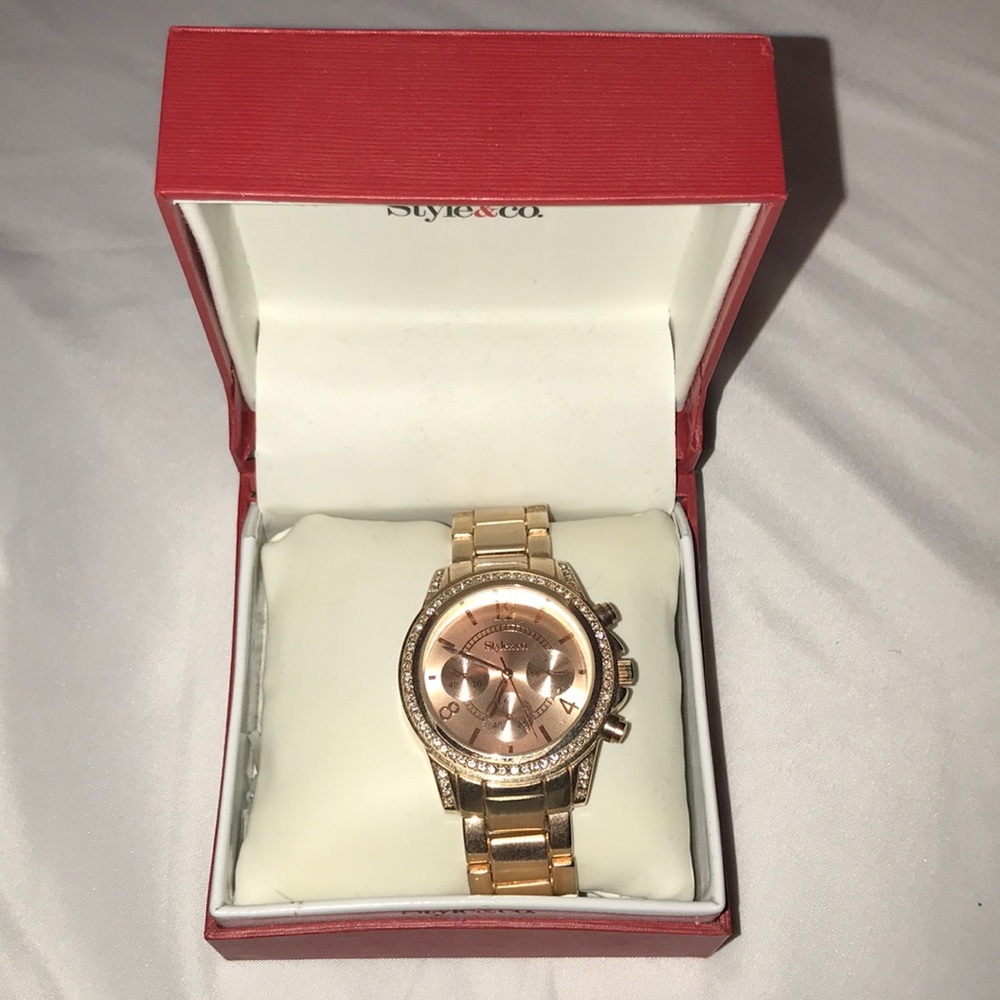 Rose gold watch